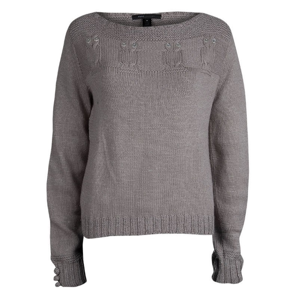 Marc Jacobs Vintage Gray Owl Sweater XS